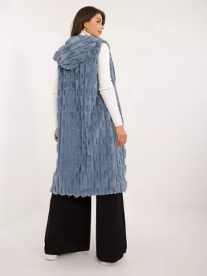 Dámská vesta WOOL FASHION ITALIA AT-KZ-2368-1.06 BLUE
