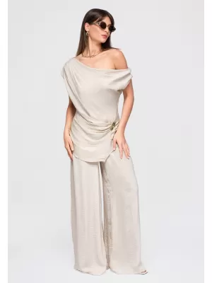 Dámská blůza LARICA OW-TS-E0053 BEIGE