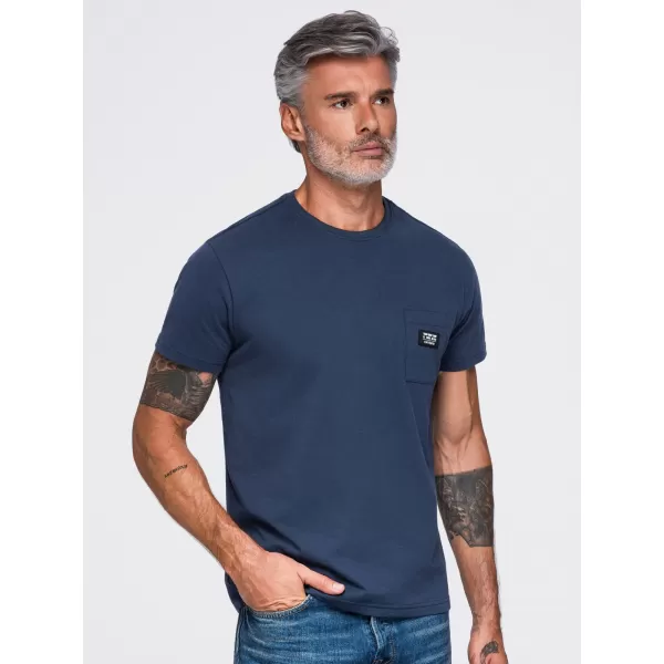  Pánské tričko OMBRE OM-TSCT-0305 NAVY BLUE 