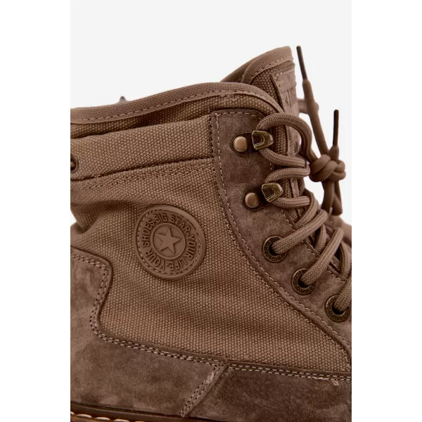  Pánské kotníkové boty BIG STAR SHOES UU174253 BEIGE 