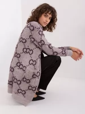 Dámský svetr WOOL FASHION ITALIA AT-SW-23401-A.96 DARK PURPLE