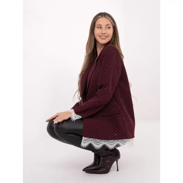  Dámské sako ITALY MODA IT-MA-FL9916-2.12P BURGUNDY 