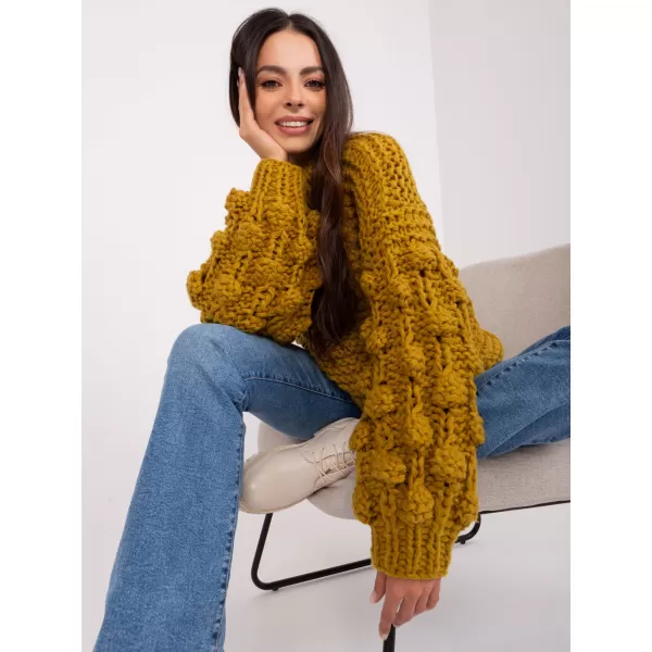  Dámský svetr WOOL FASHION ITALIA AT-SW-2382.97P OLIVE 