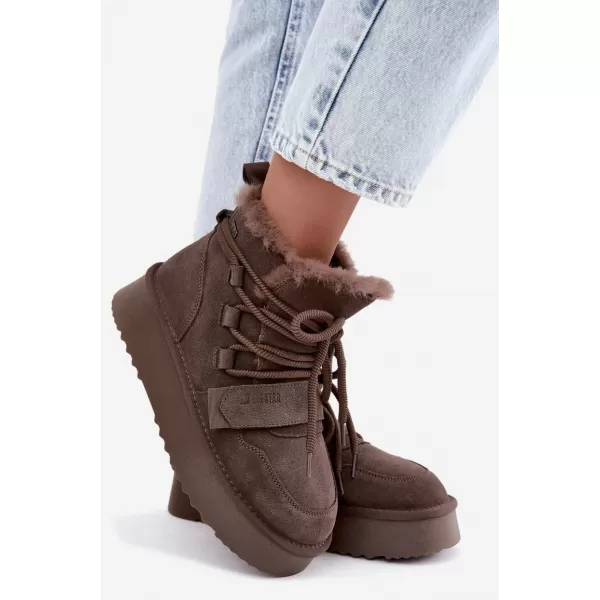  Dámské boty BIG STAR SHOES UU274315 BROWN/BEIGE SHADOWS 