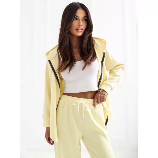  Dámská tepláková souprava RUE PARIS IT-KMPL-21782.91 BRIGHT YELLOW 