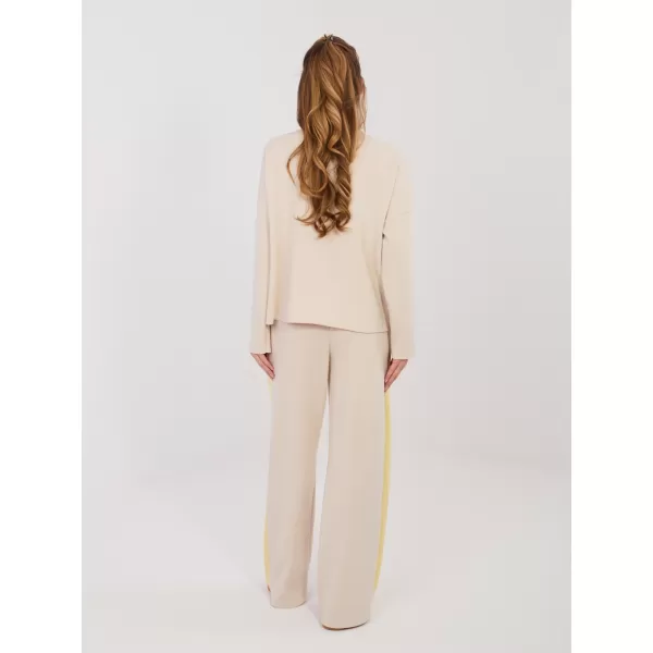 Dámská tepláková souprava RUE PARIS IT-KMPL-22220.69 LIGHT BEIGE 