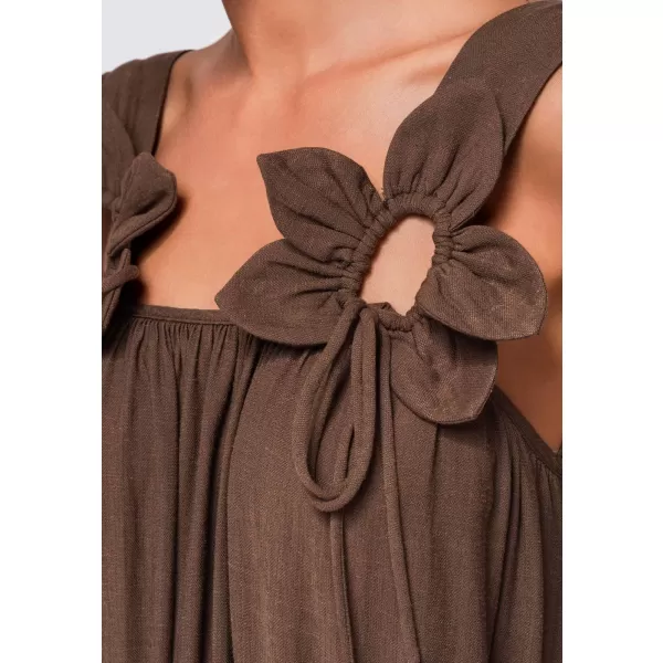  Dámské šaty OMBRE OW-DLR-E0014 BROWN 