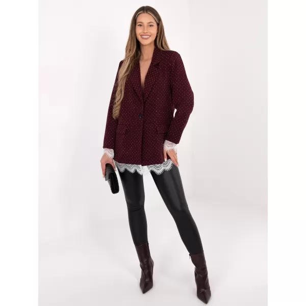  Dámské sako ITALY MODA IT-MA-FL9916-2.12P BURGUNDY 