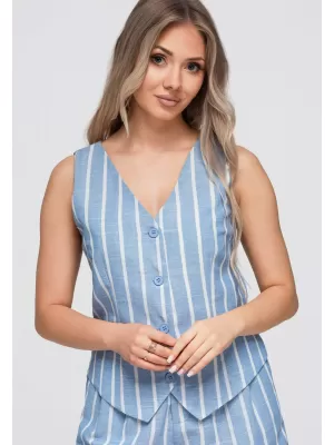 Dámská vesta OMBRE OW-VE-E0008 BLUE