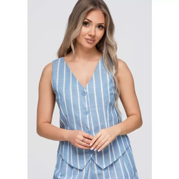  Dámská vesta OMBRE OW-VE-E0008 BLUE 