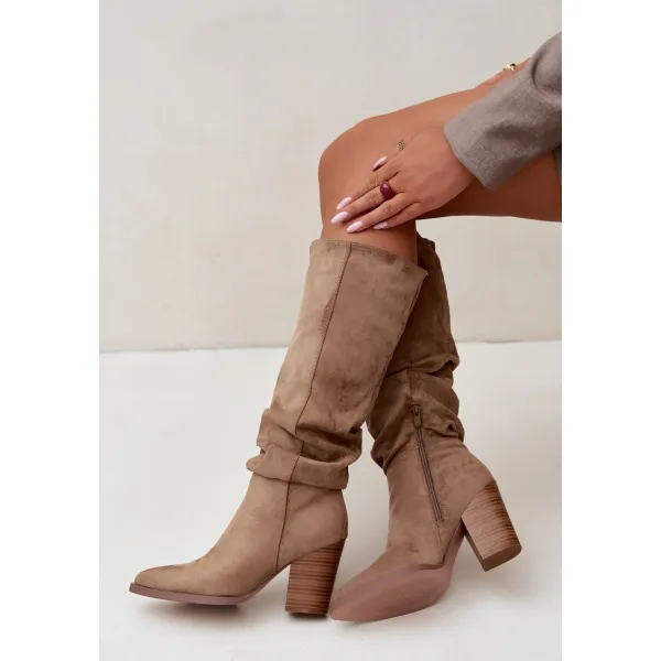  Dámské kozačky BOTO 6557 BEIGE 
