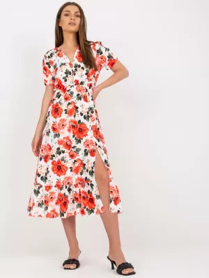 Dámské šaty ITALY MODA DHJ-SK-7006-5.77 WHITE-RED