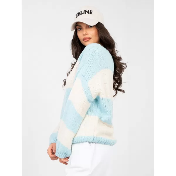  Dámský svetr ITALY MODA MI-SW-0203.71 LIGHT BLUE 