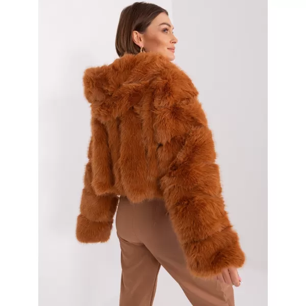  Dámská bunda WOOL FASHION ITALIA AT-KR-2378.96P LIGHT BROWN 
