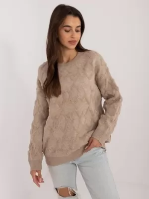 Dámský svetr WOOL FASHION ITALIA AT-SW-2361.61 BEIGE