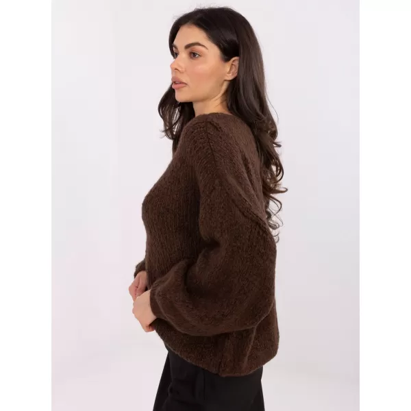  Dámský svetr ITALY MODA MI-SW-1610.18 DARK BROWN 