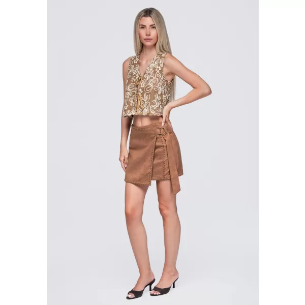 Dámská sukně OMBRE OW-GL-E0023 CAMEL 