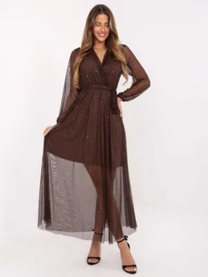 Dámské šaty ITALY MODA IT-SK-21808.01 BROWN
