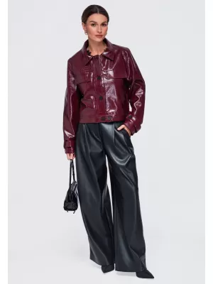 Dámská bunda OMBRE OW-JAFL-0145 BURGUNDY