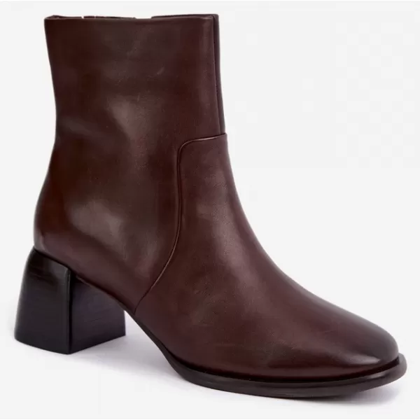  Dámské kotníkové boty D&A CR62-3391 CHOCOLATE 