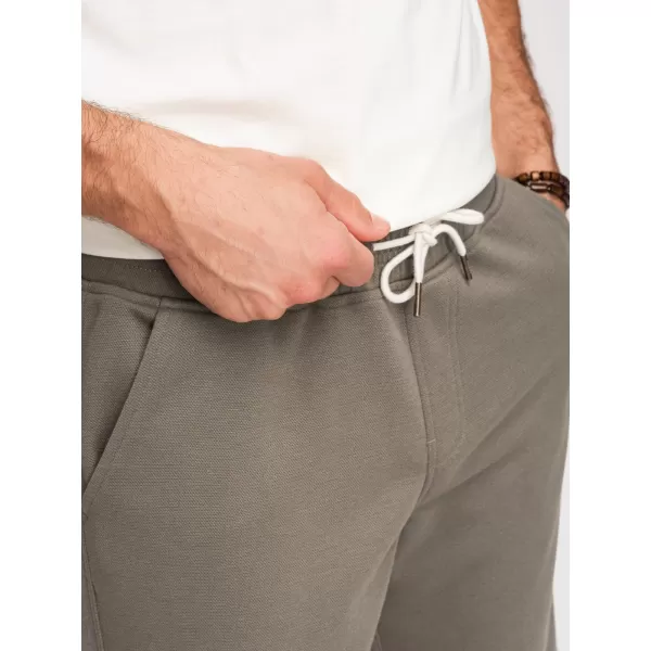  Pánské kraťasy OMBRE OM-SRSK-0124 KHAKI 
