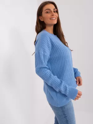 Dámský svetr WOOL FASHION ITALIA AT-SW-2338.14P BLUE