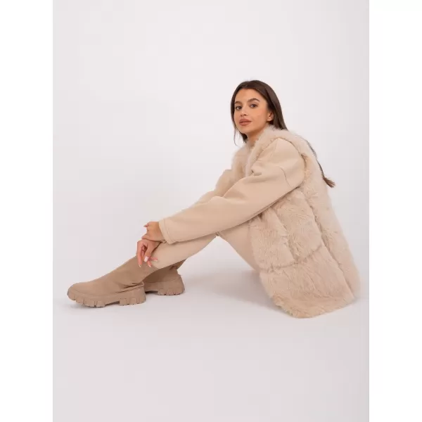  Dámská vesta WOOL FASHION ITALIA AT-KZ-2368.00P BEIGE 