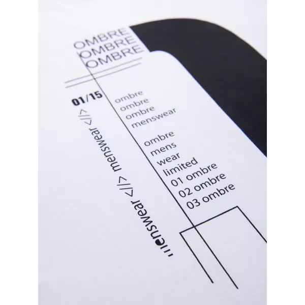  Pánské tričko OMBRE OM-TSPT-0299 WHITE 