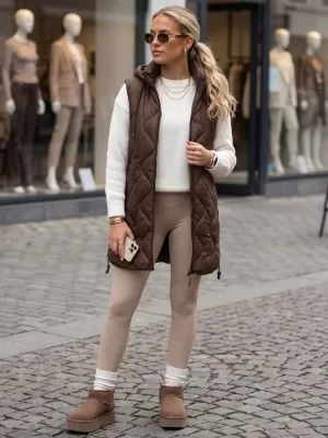Dámská vesta DSTREET HNĚDÁ
