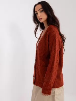 Dámský svetr WOOL FASHION ITALIA AT-SW-2358.31 DARK ORANGE