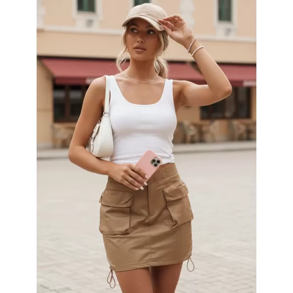  Dámská sukně DSTREET KARAMELOVÁ 