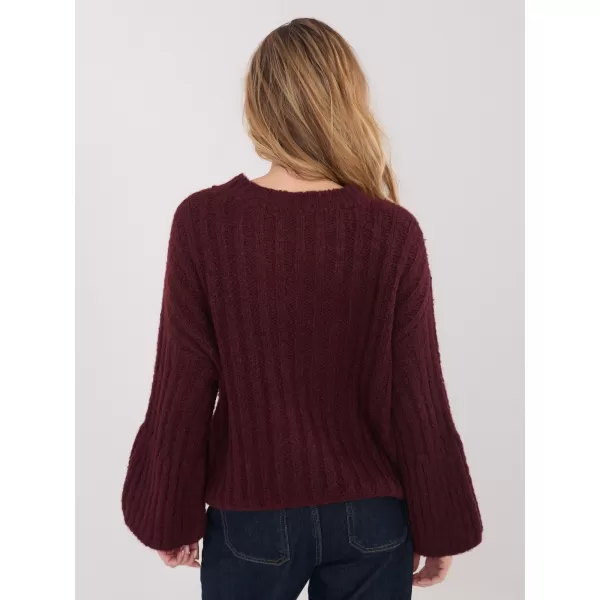  Dámský svetr ITALY MODA MI-SW-1215.97 BURGUNDY 