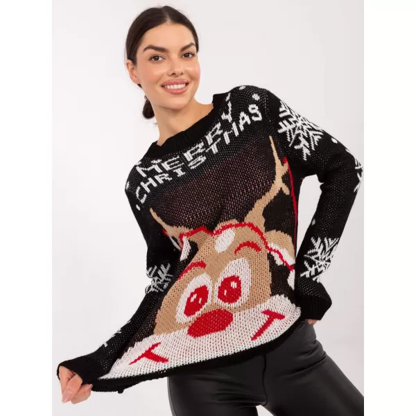  Dámský svetr ITALY MODA MI-SW-19133.90 NOIRE 