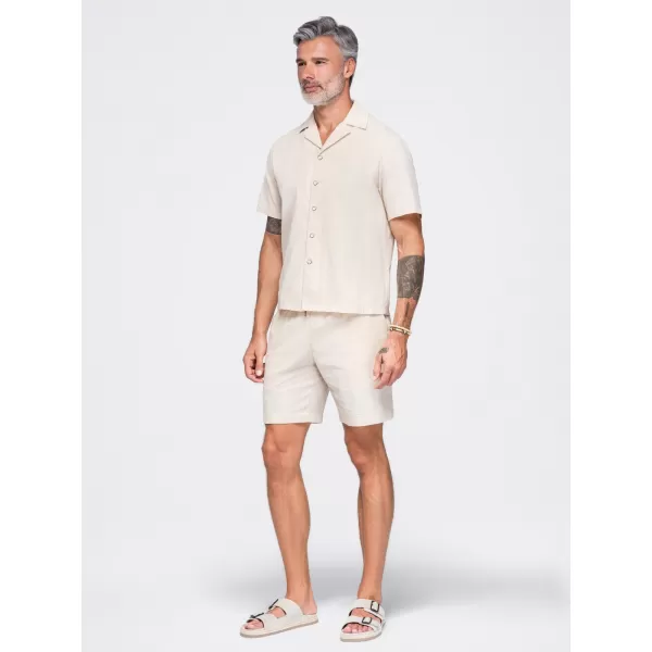 Pánská košile OMBRE OM-SHSS-0221 CREAM 