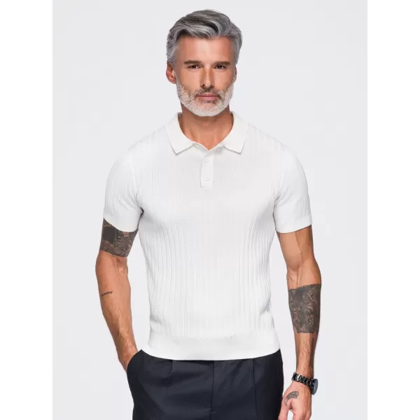  Pánské polo tričko OMBRE OM-POSS-0180 OFF-WHITE 