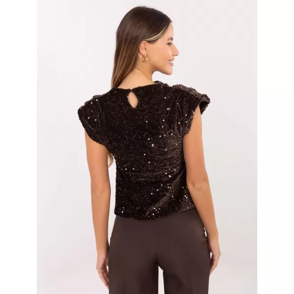  Dámská halenka ITALY MODA IT-BZ-20052.96 DARK BROWN 