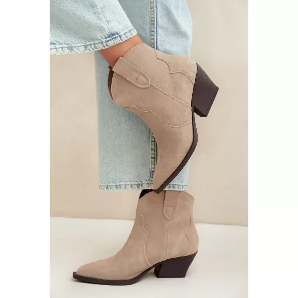  Dámské kotníkové boty BOTO 6338 BEIGE 
