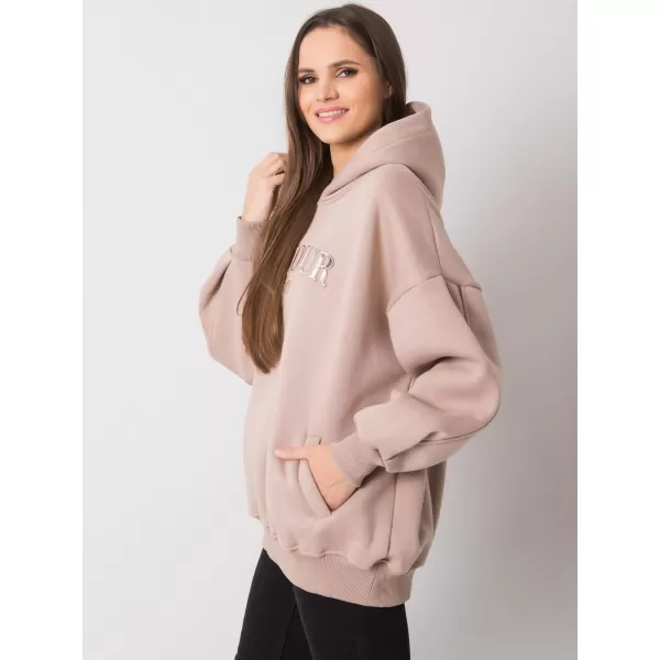  Dámská mikina RUE PARIS RV-BL-7357.35X DARK BEIGE 
