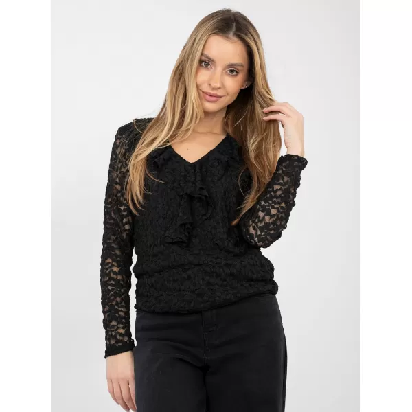  Dámská halenka RUE PARIS MI-BZ-M6713.86 BLACK 