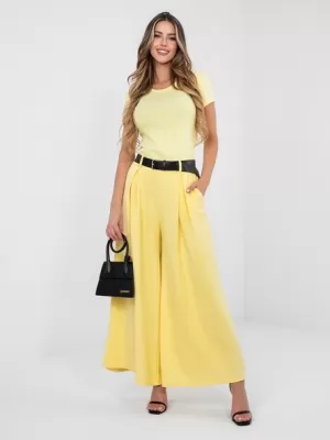 Dámské kalhoty RUE PARIS IT-SP-17872.29 BRIGHT YELLOW