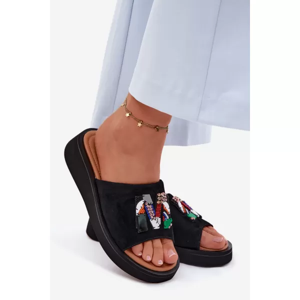  Dámské pantofle VINCEZA 66942 BLACK 