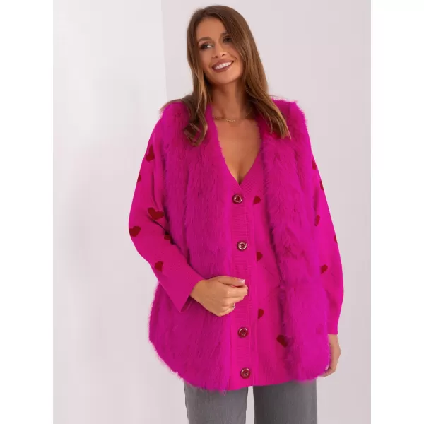  Dámská vesta WOOL FASHION ITALIA AT-KZ-2368.00P FUCHSIA 