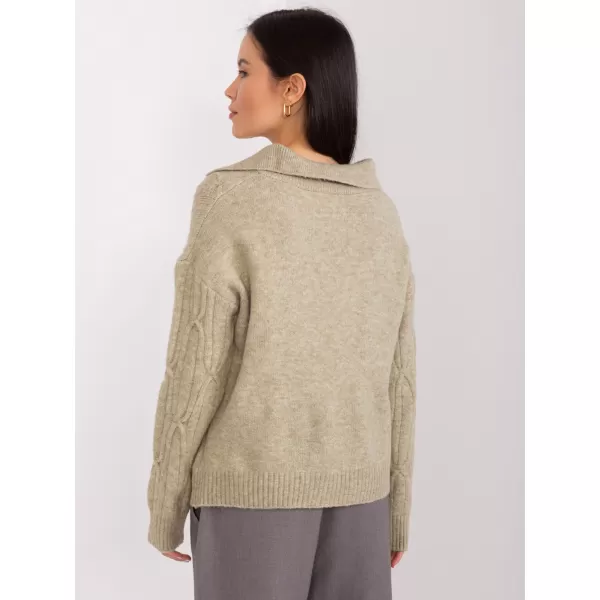  Dámský svetr WOOL FASHION ITALIA AT-SW-2349-2.27 KHAKI 