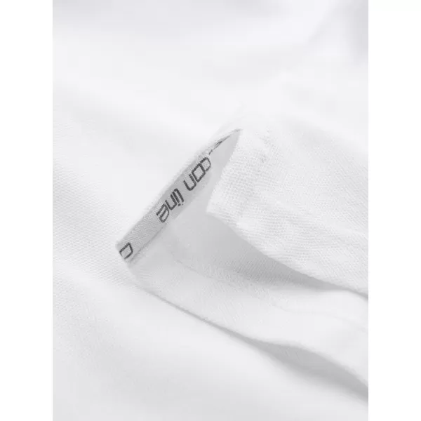 Pánské triko s límečkem OMBRE OM-POBS-0171 WHITE/WHITE/LIGHT BROWN 