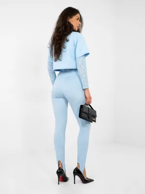 Dámské kalhoty RUE PARIS MI-SP-K22.65 LIGHT BLUE