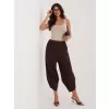 Dámské tepláky RUE PARIS RV-DR-9719-1.22 DARK BROWN
