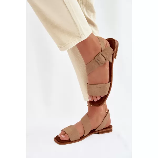  Dámské sandály BIG STAR SHOES TT274491 BEIGE 