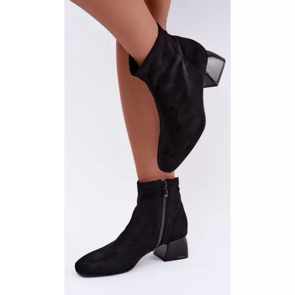  Dámské kotníkové boty BOTO D-338 BLACK SUEDE 