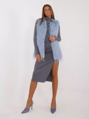 Dámská vesta WOOL FASHION ITALIA AT-KZ-2349-1.31P GRAY-BLUE