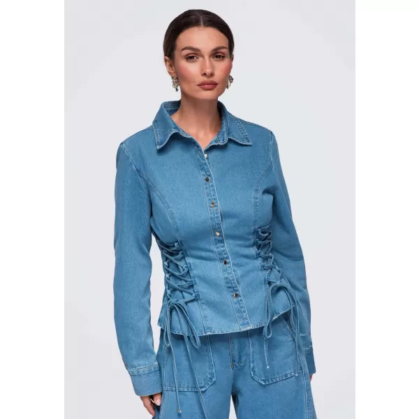  Dámská košile OMBRE OW-SH-E0070 BLUE 